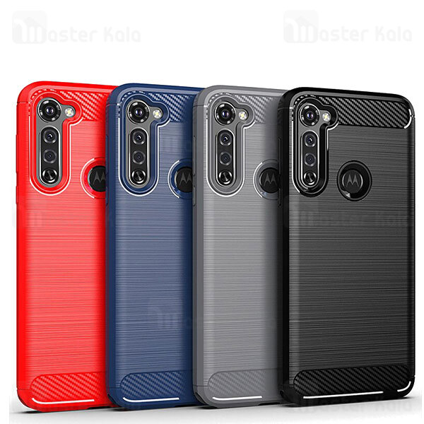 قاب محافظ ژله ای Motorola Moto G8 Fiber Carbon Rugged Armor Case