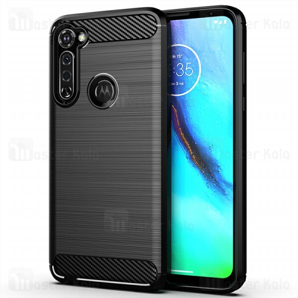 قاب محافظ ژله ای Motorola Moto G8 Fiber Carbon Rugged Armor Case