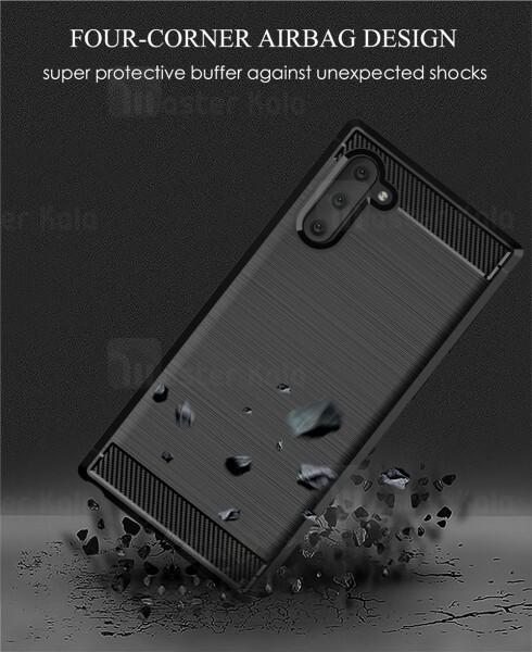 قاب محافظ ژله ای Samsung Galaxy Note 10 Fiber Carbon Rugged Armor Case