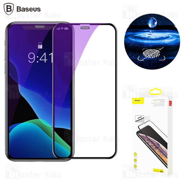 پک 2 تایی محافظ صفحه شیشه ای تمام صفحه و ضد اشعه بیسوس Apple iPhone 11 / XR Baseus SGAPIPH61-WE01