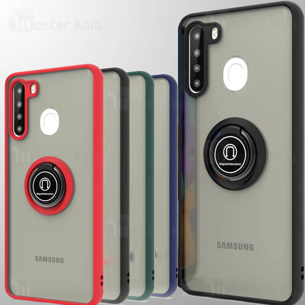 قاب محافظ Samsung Galaxy A21 Matte Hybrid Ring Case