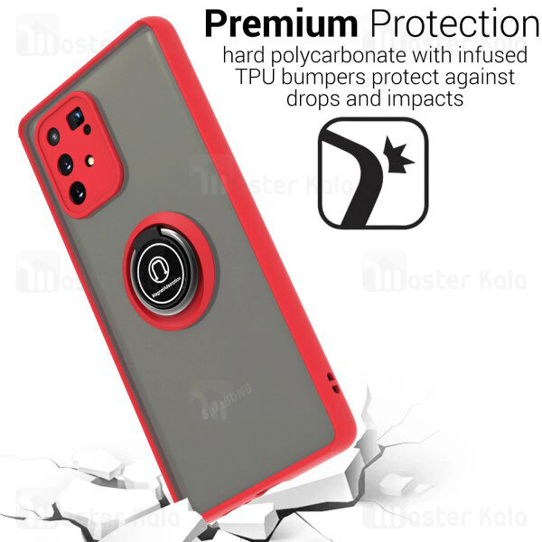 قاب محافظ Samsung Galaxy S10 Lite / A91 Matte Hybrid Ring Case