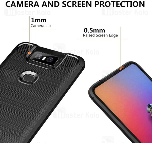 قاب محافظ ژله ای Asus Zenfone 6 ZS630KL Fiber Carbon Rugged Armor Case