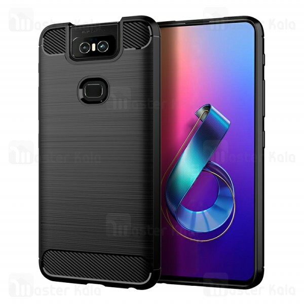 قاب محافظ ژله ای Asus Zenfone 6 ZS630KL Fiber Carbon Rugged Armor Case