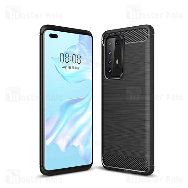 قاب محافظ ژله ای هواوی Huawei P40 Pro Rugged Armor Fiber Carbon