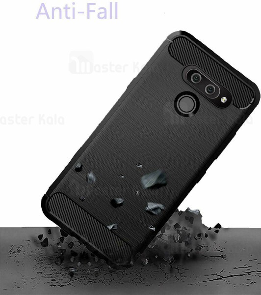 قاب محافظ ژله ای LG K50 / K12 Max Fiber Carbon Rugged Armor Case