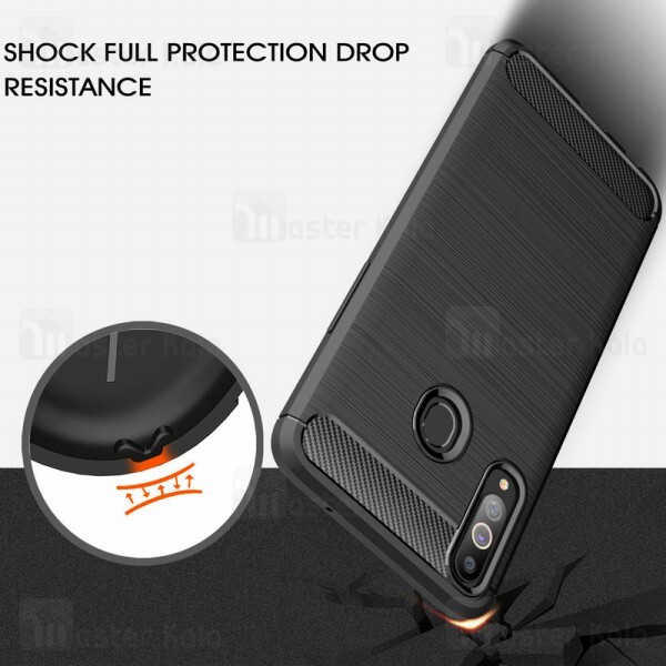 قاب محافظ ژله ای Samsung Galaxy A20s Fiber Carbon Rugged Armor Case
