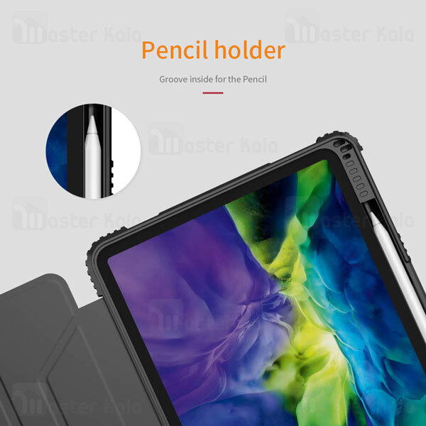 کیف چرمی هوشمند نیلکین آیپد پرو Apple iPad Pro 12.9 2020 Nillkin Bumper Leather