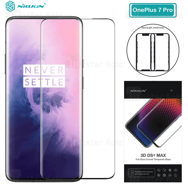 محافظ صفحه شیشه ای تمام صفحه تمام چسب نیلکین OnePlus 7 Pro Nillkin 3D DS+ Max