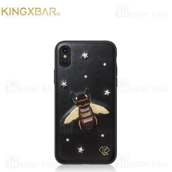 قاب چرمی آیفون Apple iPhone X / XS Kingxbar Swarovski Insect Series Bee