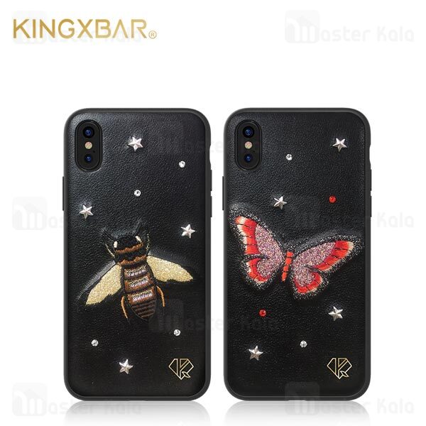 قاب چرمی آیفون Apple iPhone X / XS Kingxbar Swarovski Insect Series Bee