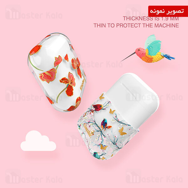 کاور ایرپاد Apple Airpods 1 / 2 Kingxbar Swarovski Fresh Series Magpie Thorn Birds