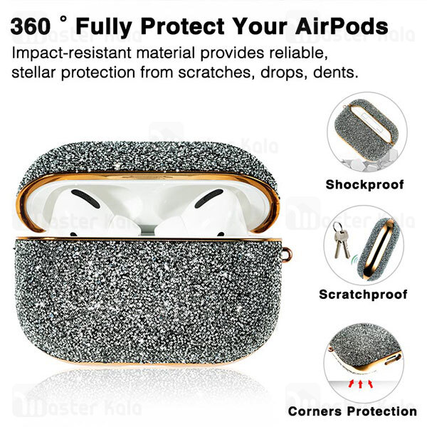 کاور ایرپاد پرو Apple AirPods Pro / Pro 2 Kingxbar Swarovski Crystal Fabric Series