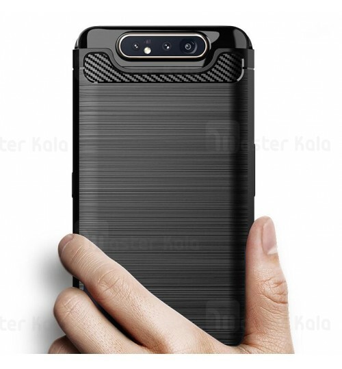 قاب محافظ ژله ای Samsung Galaxy A80 Fiber Carbon Rugged Armor Case