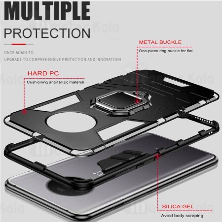 قاب OnePlus 7T KEYSION ShockProof Armor Ring Holder Case