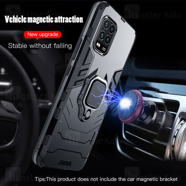 قاب Xiaomi Mi 10 Lite / Mi 10 Youth KEYSION ShockProof Armor Ring Holder Case