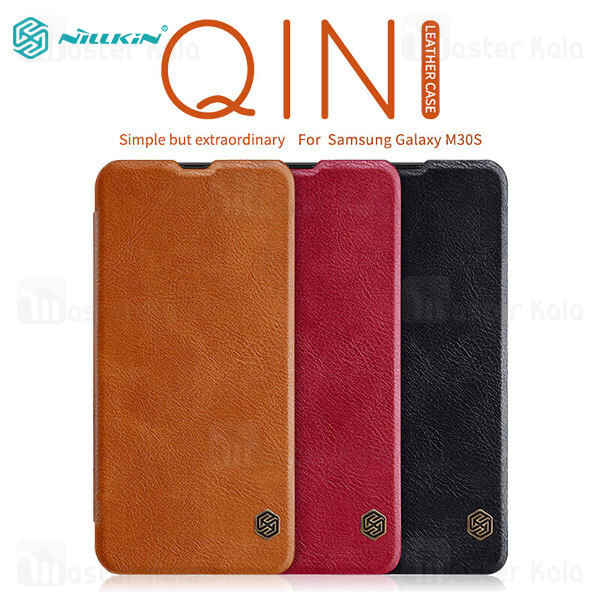 کیف چرمی نیلکین سامسونگ Samsung Galaxy M30S / M21 / M21s Nillkin Qin Leather Case