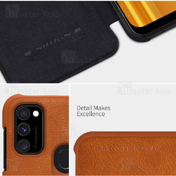 کیف چرمی نیلکین سامسونگ Samsung Galaxy M30S / M21 / M21s Nillkin Qin Leather Case