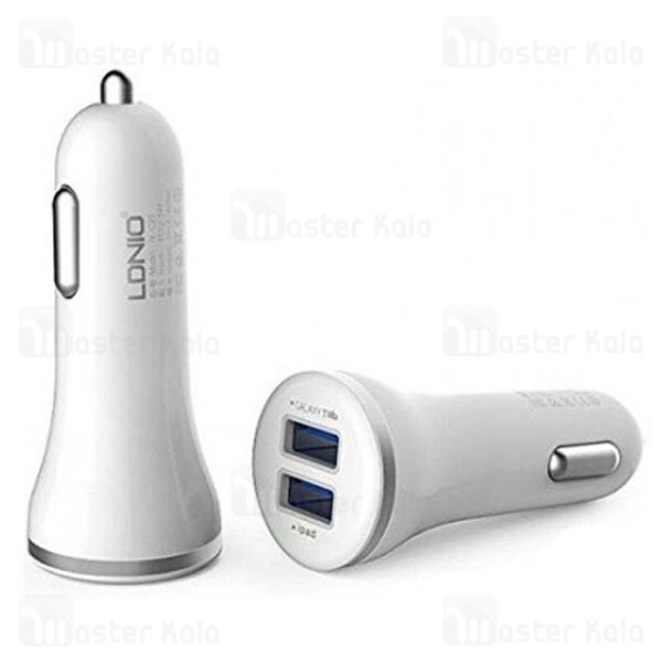 شارژر فندکی الدینیو LDNIO DL-C23 2 Ports 3.1A Car Charger همراه با کابل