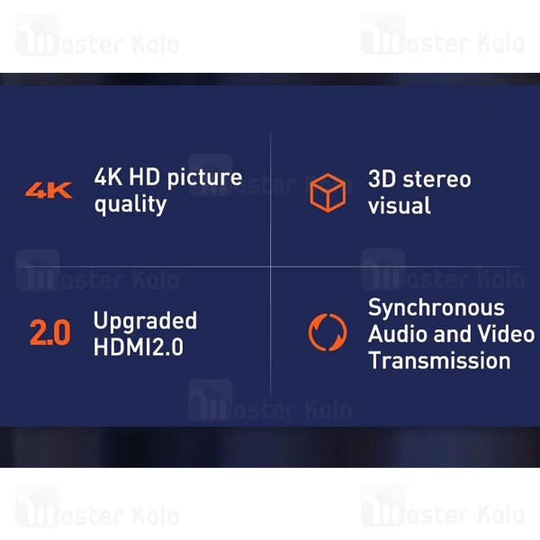 کابل HDMI بیسوس Baseus Cafule 4K HDMI V2.0 CADKLF-H01 طول 5 متر