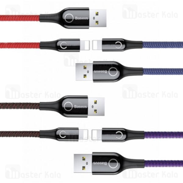 کابل لایتنینگ Baseus C-Shaped Light intelligent CALCD-01
