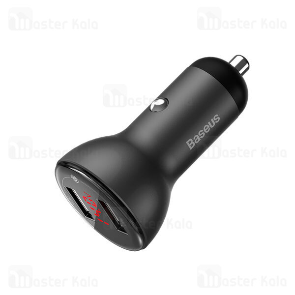 شارژر فندکی Baseus Digital Display Dual Quick Charger U+U 45W VCKX45A CCBX-B0G