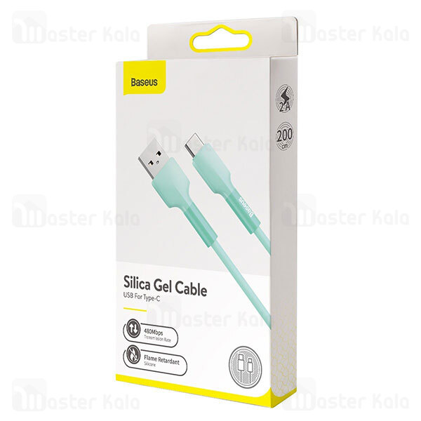 کابل Type C بیسوس Baseus Silica gel CATGJ-01 / 06 cable توان 2.4 آمپر به طول 1 متر