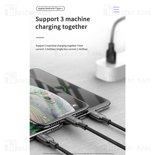 کابل سه سر Joyroom S-M401 Multi-Function Series Charging Data 1.5m 3.5A