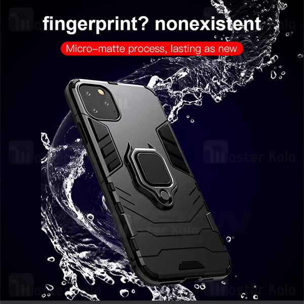 گارد ضد ضربه انگشتی Apple iPhone 12 Pro / iPhone 12 Black Panther KEYSION ShockProof Armor Ring