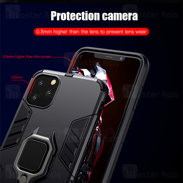 قاب Apple iPhone 11 Pro KEYSION ShockProof Armor Ring Holder Case