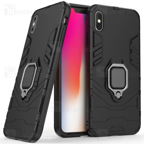 گارد ضد ضربه انگشتی Apple iPhone X / XS Black Panther KEYSION ShockProof Armor Ring