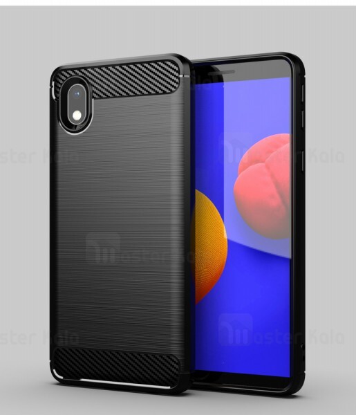 قاب محافظ ژله ای Samsung Galaxy A01 Core Fiber Carbon Rugged Armor Case