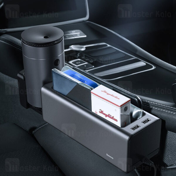 جعبه نظم دهنده داخل خودرو و هاب شارژر بیسوس Baseus Car Organizer Cup Holder CRCWH-A01 با جالیوانی