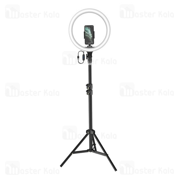 رینگ لایت بیسوس Baseus Live Stream Holder-floor Stand Ring Light CRZB12-B01 پایه 160 سانتی و هولدر