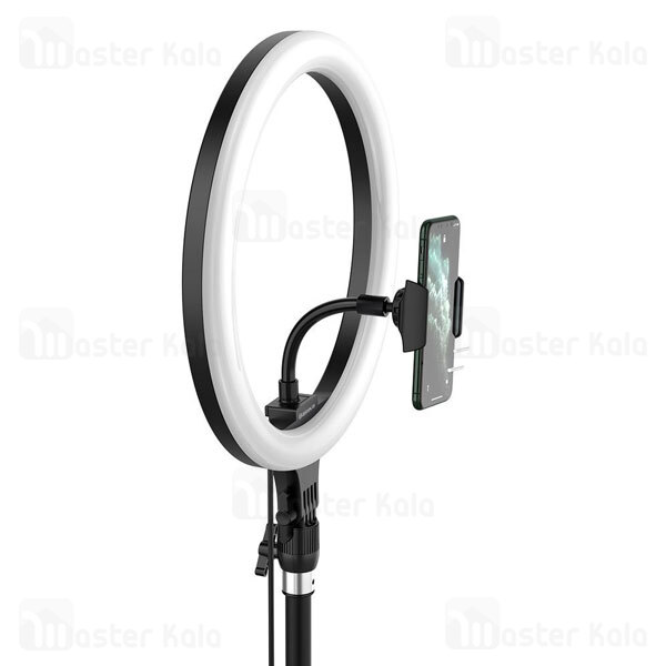 رینگ لایت بیسوس Baseus Live Stream Holder-floor Stand Ring Light CRZB12-B01 پایه 160 سانتی و هولدر