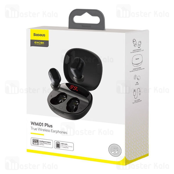 هندزفری بلوتوث دوگوش بیسوس Baseus Encok WM01 True Wireless Plus Earphones NGWM01P-01