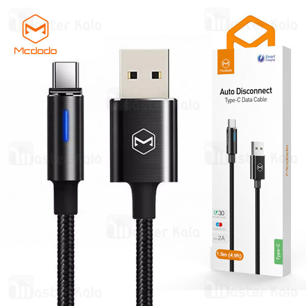 کابل Type C مک دودو Mcdodo CA-6171 Auto Disconnect 2A 1.5M به طول 1.5 متر و 2 آمپر با قطع کن خودکار