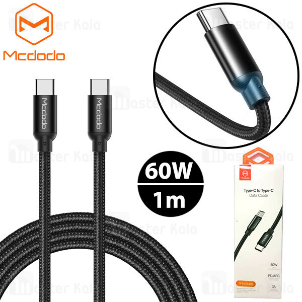 کابل تایپ سی Mcdodo CA-7141 PD Type C to Type C 1m 60W