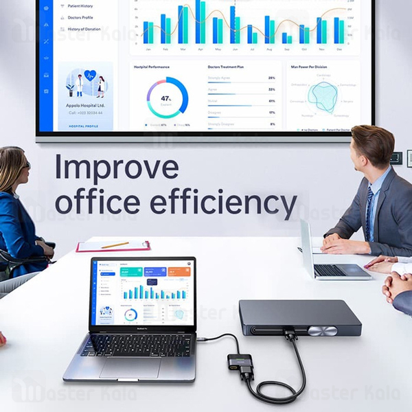 Mcdodo HU-7720 Type-C to VGA + HDMI and USB-C PD 4K