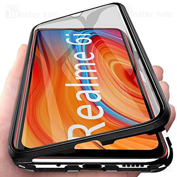 قاب مگنتی 360 درجه Realme 6i Magnetic 2 in 1 Case دارای گلس صفحه