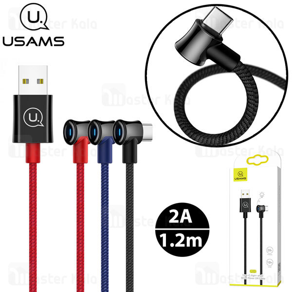 کابل تایپ سی USAMS U13 SJ341 Right-Angle Smart Power OFF Cable 1.2m