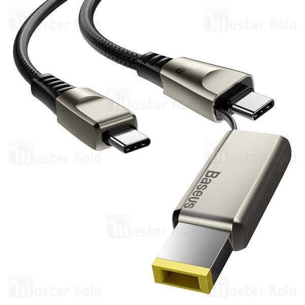 کابل Type C به DC بیسوس Baseus CA1T2-B01 Type-C to Type-C and DC 100W طول 2 متر توان 5 آمپر