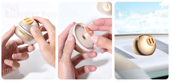 خوشبو کننده هوا بیسوس Baseus Little Fragrant Pig Fragrance Holder SUXUN-XZ01 به همراه 4 قرص معطر