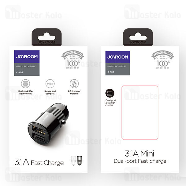 شارژر فندکی جویروم Joyroom C-A06 3.1A Dual-port Smart Car Charger