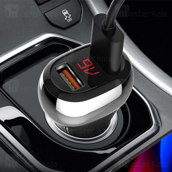 شارژر فندکی فست شارژ الدینیو LDNIO C2 LED Display Fast Car Charger 36W توان 36 وات همراه با کابل