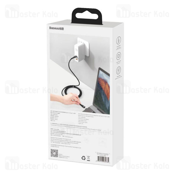 کابل مگنتی تایپ سی به تایپ سی بیسوس Baseus Zinc Magnetic CATXC-Q01 طول 1.5 متر توان 100 وات