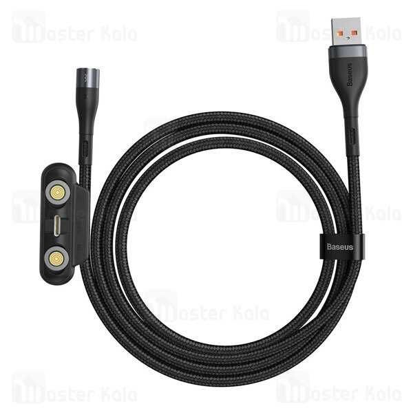 کابل مگنتی سه سر بیسوس Baseus Zinc Magnetic Fast Date Cable MLC CA1T3-AG1 طول 1 متر توان 3 آمپر