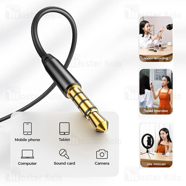 میکروفون سیم دار جویروم Joyroom JR-LM1 Lavalier Microphone 3.5mm Jack 3M طول 3 متر