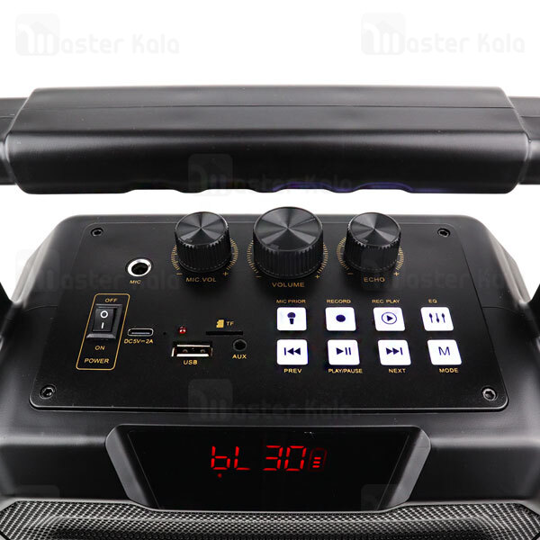 اسپیکر بلوتوث دبلیو کینگ W-King K1S Wireless Speaker توان 40 وات رم و فلش خور با میکروفون و ریموت