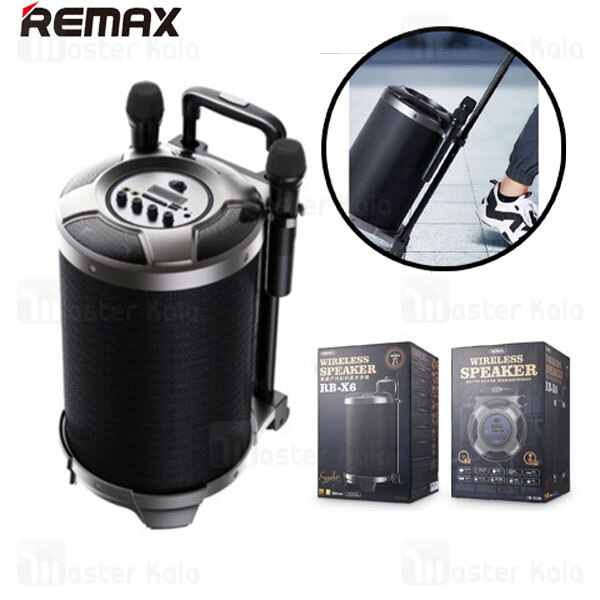 اسپیکر بلوتوث ریمکس Remax RB-X6 Wireless Speaker With 2 Microphones توان 57 وات